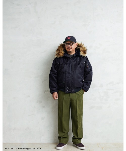 WAIPER.inc（ワイパーインク）の「WAIPER.inc 米軍 初期型 N-2A VINTAGE フライトジャケット【WP149】（ミリタリージャケット・メンズ・ネイビー・XL/L/XXL）」の9枚目の写真