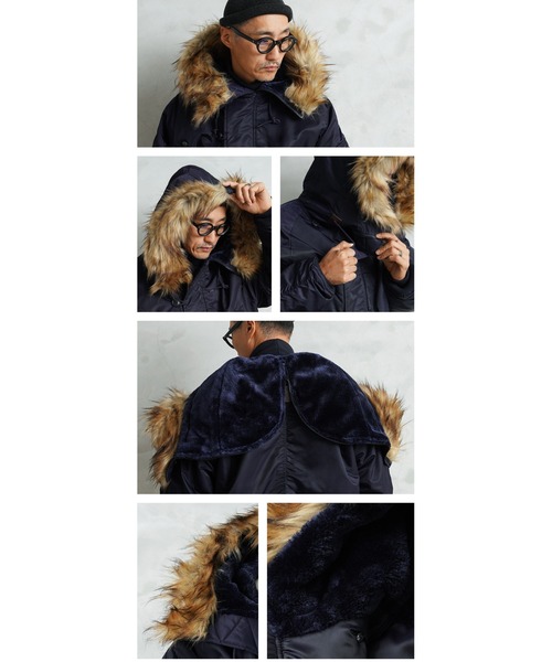 WAIPER.inc（ワイパーインク）の「WAIPER.inc 米軍 初期型 N-2A VINTAGE フライトジャケット【WP149】（ミリタリージャケット・メンズ・ネイビー・XL/L/XXL）」の14枚目の写真