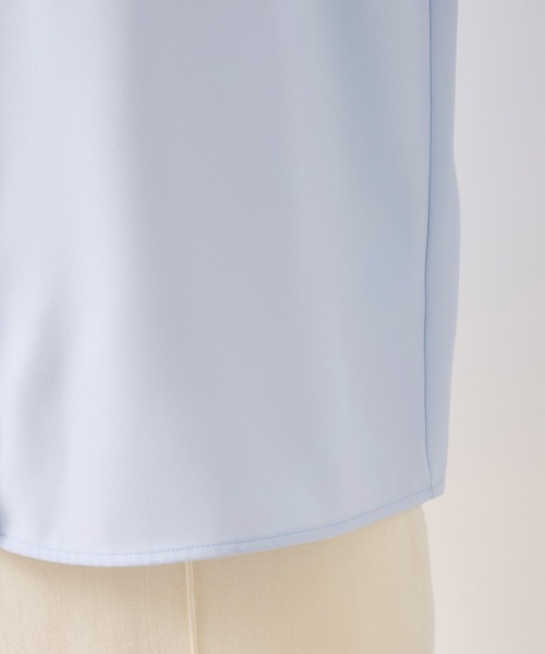 VIS（ビス）の「メタル釦シャツブラウス/イージーケア（シャツ/ブラウス・レディース・ネイビー/オフホワイト/サックスブルー・FREE）」の18枚目の写真