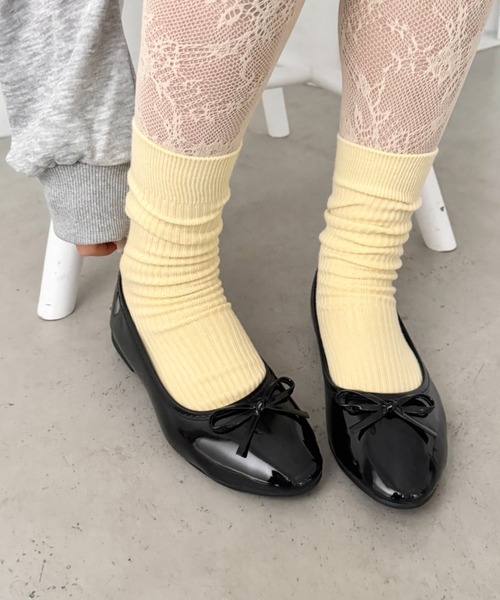 SOLLON.(ソルロン)の「リボンエナメルフラットバレエシューズ(バレエシューズ・レディース・ブラック/ピンク/ライトグリーン/レッド・22.5cm/23.5cm/24.5cm)」の17枚目の写真