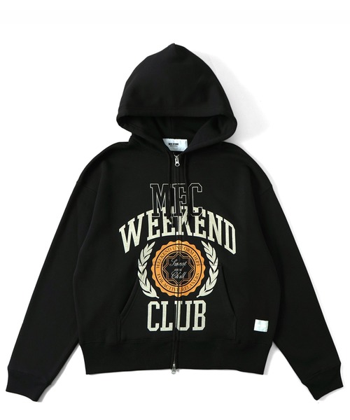 MFC STORE(エムエフシーストア)の「MFC STORE WEEKEND CLUB COLLEGE LOGO ZIP HOODIE(パーカー・メンズ・ブラック/アッシュ・S/M/L/XL)」の2枚目の写真