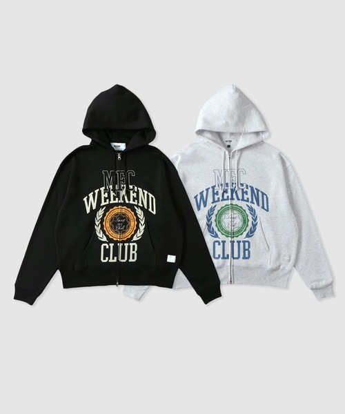 MFC STORE(エムエフシーストア)の「MFC STORE WEEKEND CLUB COLLEGE LOGO ZIP HOODIE(パーカー・メンズ・ブラック/アッシュ・S/M/L/XL)」の21枚目の写真