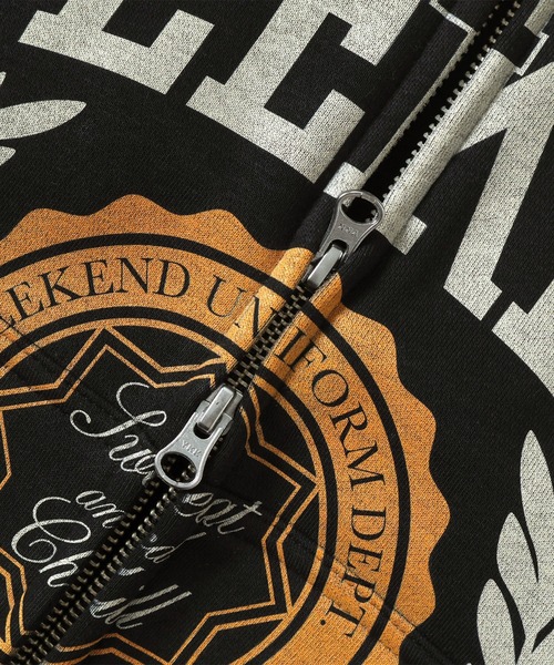 MFC STORE(エムエフシーストア)の「MFC STORE WEEKEND CLUB COLLEGE LOGO ZIP HOODIE(パーカー・メンズ・ブラック/アッシュ・S/M/L/XL)」の17枚目の写真