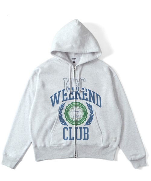 MFC STORE(エムエフシーストア)の「MFC STORE WEEKEND CLUB COLLEGE LOGO ZIP HOODIE(パーカー・メンズ・ブラック/アッシュ・S/M/L/XL)」の8枚目の写真