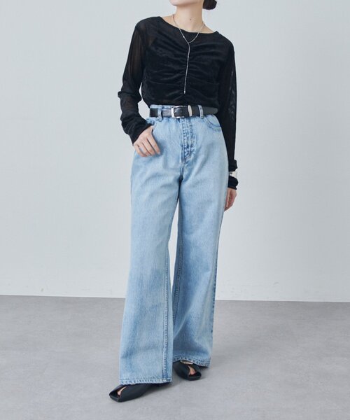 Lui's(ルイス)の「フレアデニムパンツ(デニムパンツ・レディース・インディゴブルー/ブルー・S/M)」の20枚目の写真
