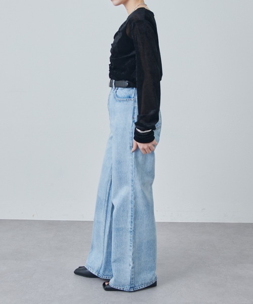 Lui's(ルイス)の「フレアデニムパンツ(デニムパンツ・レディース・インディゴブルー/ブルー・S/M)」の3枚目の写真