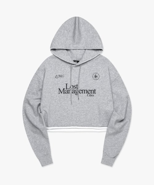 LMCの「WM RAW EDGE CROPPED HOODIE heather gray（パーカー・レディース・その他・S/M）」の3枚目の写真