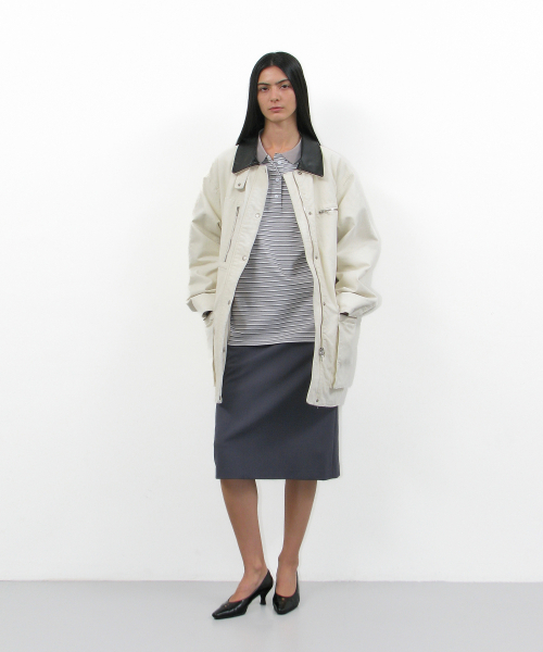 PARTIMENTO WOMEN（パルティメントウィメン）の「ウォッシュドデミージョーカーコート_アイボリー（トレンチコート・レディース・その他・ONE SIZE）」の6枚目の写真