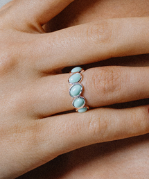 WS017 Sky Blue Stone Oval Ring