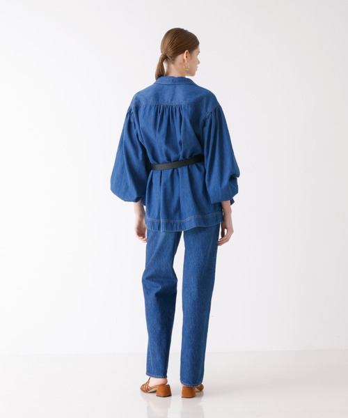 DESIGNWORKS（デザインワークス）の「ストレートデニムパンツ（デニムパンツ・レディース・インディゴブルー・38）」の10枚目の写真