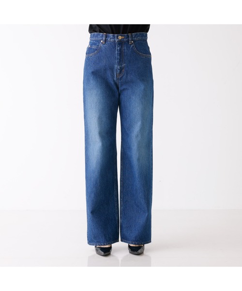 DESIGNWORKS（デザインワークス）の「ストレートデニムパンツ（デニムパンツ・レディース・インディゴブルー・38）」の11枚目の写真