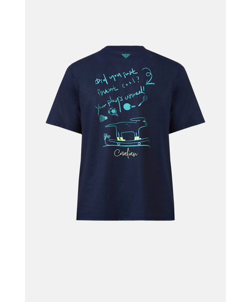 CORALIAN(コラリアン)の「デイリーソロナグラフィックラウンドTシャツレディースネイビー(Tシャツ/カットソー・レディース・その他・L/XL/XS/XXL)」の3枚目の写真