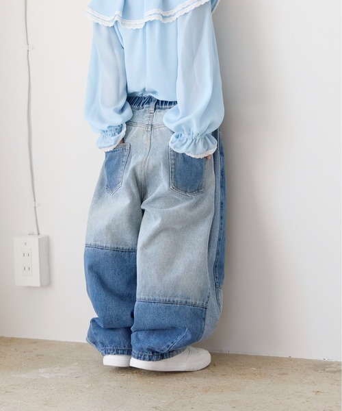 LOWRYS FARM(ローリーズファーム)の「デニムコクーンパンツ 631065(デニムパンツ・キッズ・ブルー/ブルー系その他・130cm/120cm/110cm/150cm/140cm)」の21枚目の写真