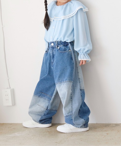 LOWRYS FARM(ローリーズファーム)の「デニムコクーンパンツ 631065(デニムパンツ・キッズ・ブルー/ブルー系その他・130cm/120cm/110cm/150cm/140cm)」の19枚目の写真