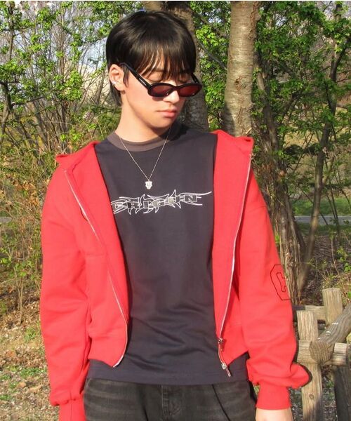 CRIGUN（クリガン）の「CLUB JERSEY ZIP-UP HOODIE RED（パーカー・レディース・レッド・MEDIUM/LARGE/X-LARGE/WS）」の11枚目の写真