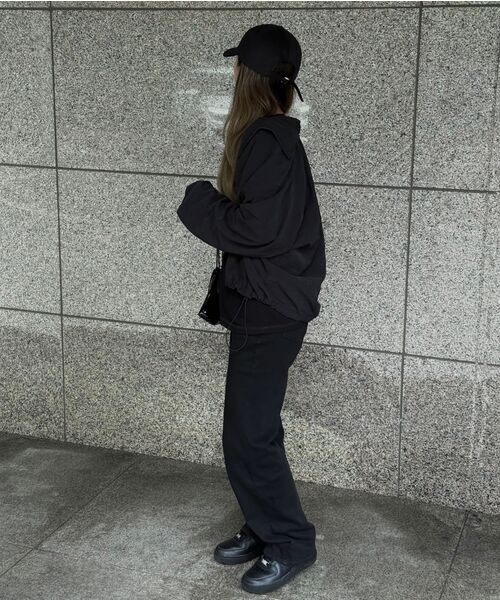 MALOUPE(マロップ)の「9106 セミワイドデニムパンツ(ブラック)(デニムパンツ・レディース・ブラック・FREE)」の16枚目の写真