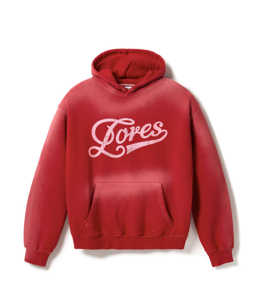 Script Dyed Hoodie — худи красного цвета