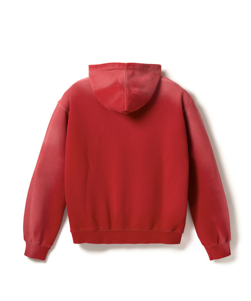 LORES（ロアス）の「Script Dyed Hoodie - Red（パーカー・レディース・その他・L/M/XL）」の6枚目の写真