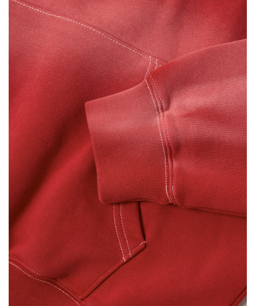 LORES（ロアス）の「Script Dyed Hoodie - Red（パーカー・レディース・その他・L/M/XL）」の2枚目の写真