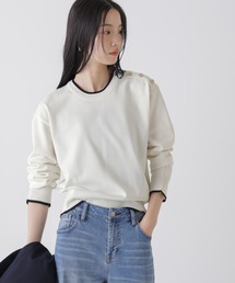 NANO universe | 洗濯機洗可UVカットバイカラー釦ディティールニット(ニット/セーター)