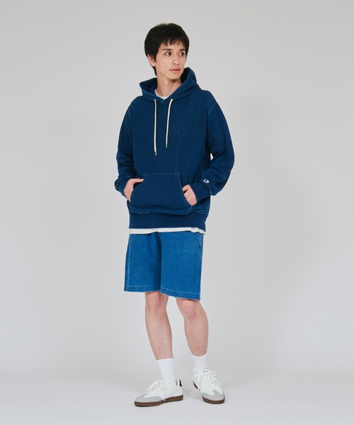 Champion(チャンピオン)の「【Champion/チャンピオン】メンズ リバースウィーブ(R) フーデッドスウェットシャツ(パーカー・メンズ・インディゴブルー/ブラック系その他・X-LARGE/LARGE/MEDIUM)」の18枚目の写真