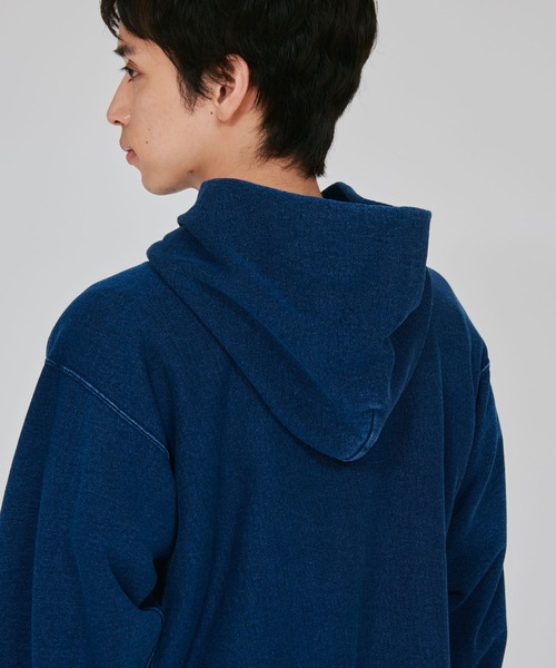 Champion(チャンピオン)の「【Champion/チャンピオン】メンズ リバースウィーブ(R) フーデッドスウェットシャツ(パーカー・メンズ・インディゴブルー/ブラック系その他・X-LARGE/LARGE/MEDIUM)」の13枚目の写真