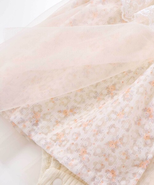 SLAP SLIP BABY（スラップスリップベビー）の「チュール花柄スカートドッキングボディミニベビー(70~80cm)（ロンパース・キッズ・イエロー/ピンク・80ｃｍ/70cm）」の14枚目の写真