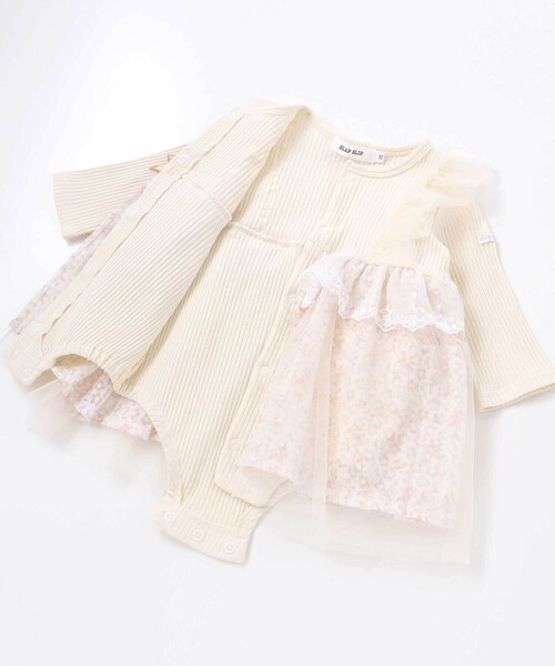 SLAP SLIP BABY（スラップスリップベビー）の「チュール花柄スカートドッキングボディミニベビー(70~80cm)（ロンパース・キッズ・イエロー/ピンク・80ｃｍ/70cm）」の17枚目の写真