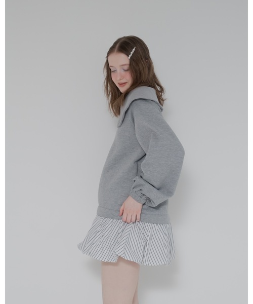 jumelle（ジュメロ）の「ドッキングセーラースウェット（パーカー・レディース・グレー・FREE）」の4枚目の写真