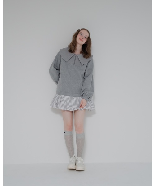 jumelle（ジュメロ）の「ドッキングセーラースウェット（パーカー・レディース・グレー・FREE）」の6枚目の写真