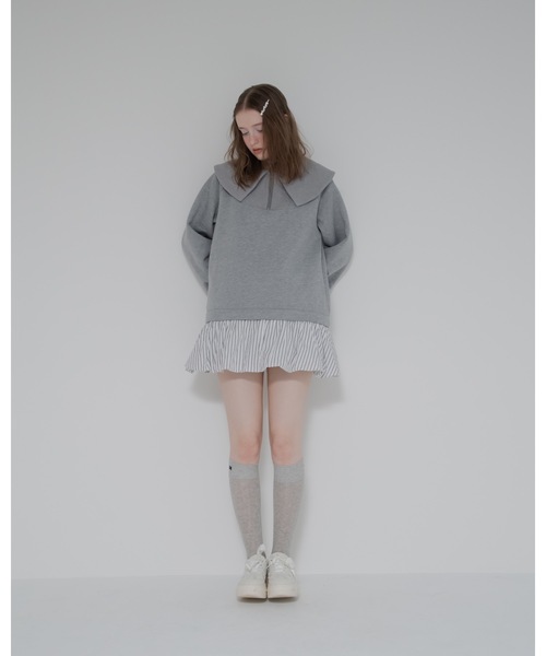 jumelle（ジュメロ）の「ドッキングセーラースウェット（パーカー・レディース・グレー・FREE）」の8枚目の写真