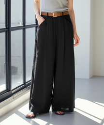 Noble | 《セットアップ対応》ファジーリネンフラップフレアパンツ(スラックス)