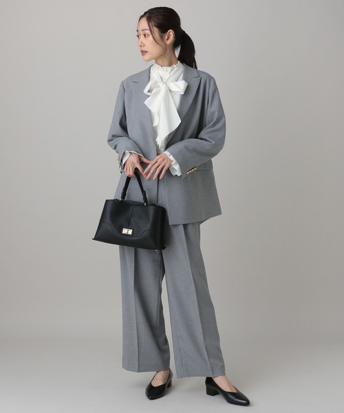 GLOBAL WORK（グローバルワーク）の「MATINEE LINE/2WAYリボンタイシャツ/632530（シャツ/ブラウス・レディース・ホワイト系その他2/ブラック/ブルー系その他・LARGE/MEDIUM）」の4枚目の写真