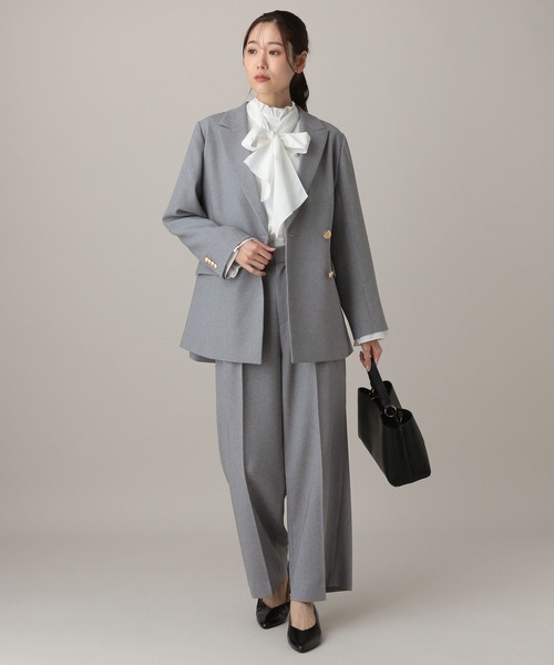 GLOBAL WORK（グローバルワーク）の「MATINEE LINE/2WAYリボンタイシャツ/632530（シャツ/ブラウス・レディース・ホワイト系その他2/ブラック/ブルー系その他・LARGE/MEDIUM）」の5枚目の写真