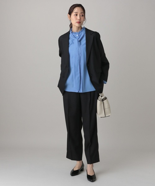 GLOBAL WORK（グローバルワーク）の「MATINEE LINE/2WAYリボンタイシャツ/632530（シャツ/ブラウス・レディース・ホワイト系その他2/ブラック/ブルー系その他・LARGE/MEDIUM）」の8枚目の写真