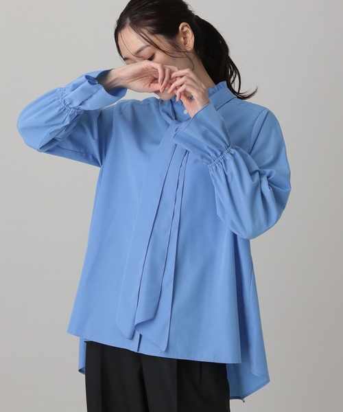 GLOBAL WORK（グローバルワーク）の「MATINEE LINE/2WAYリボンタイシャツ/632530（シャツ/ブラウス・レディース・ホワイト系その他2/ブラック/ブルー系その他・LARGE/MEDIUM）」の11枚目の写真