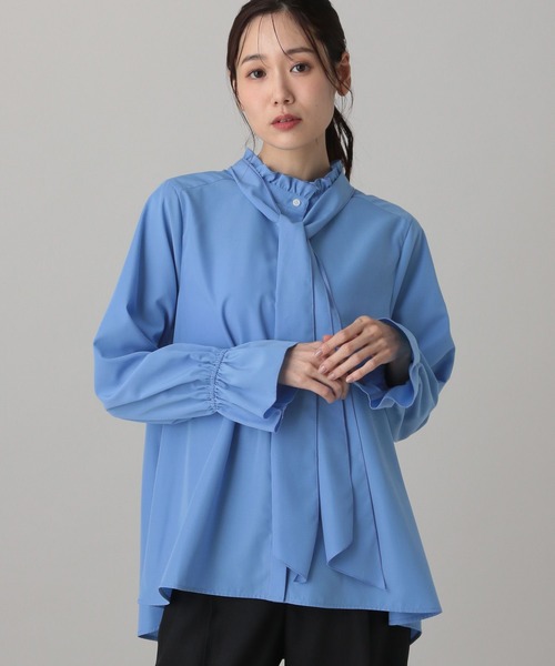 GLOBAL WORK（グローバルワーク）の「MATINEE LINE/2WAYリボンタイシャツ/632530（シャツ/ブラウス・レディース・ホワイト系その他2/ブラック/ブルー系その他・LARGE/MEDIUM）」の12枚目の写真