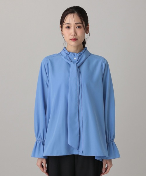 GLOBAL WORK（グローバルワーク）の「MATINEE LINE/2WAYリボンタイシャツ/632530（シャツ/ブラウス・レディース・ホワイト系その他2/ブラック/ブルー系その他・LARGE/MEDIUM）」の13枚目の写真