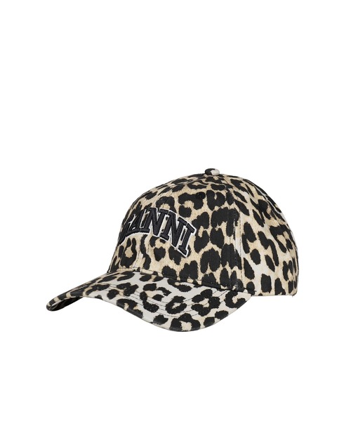 GANNI（ガニー）の「WASHED COTTON CANVAS CAP LEO EMB（キャップ・メンズ・レオパード・OS）」の5枚目の写真