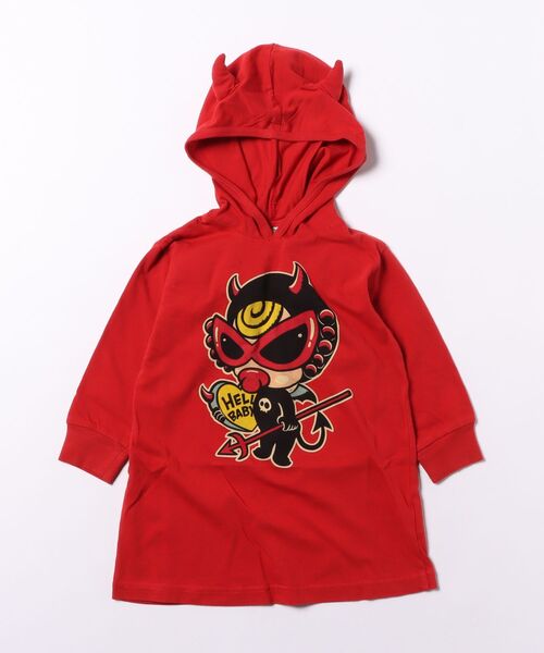 HYSTERIC MINI（ヒステリックミニ）の「DEVILKIN 羽付き ワンピース（ワンピース・キッズ・ブラック/レッド・90/80）」の2枚目の写真