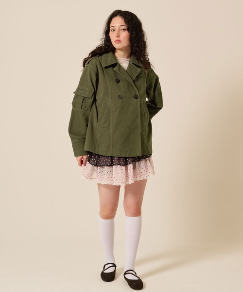 TINA:JOJUN(ティーナジョジュン)の「オーバーサイズ スプリングコート TINA:JOJUN(ダウンジャケット/コート・レディース・ブラウン/カーキ・M)」の7枚目の写真