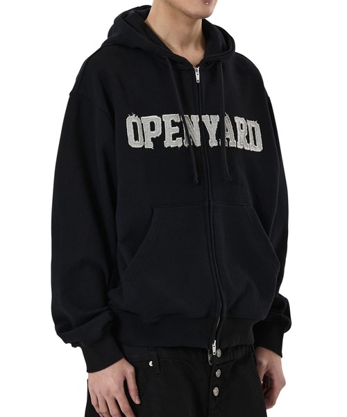 OY パーカー OY/オーワイ』RAW PATCH HOODIE ZIP UP/ローパッチジップアップ
