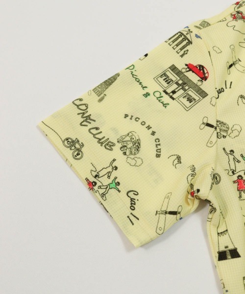 Picone CLUB(ピッコーネクラブ)の「総柄プリントUVポロシャツ(ポロシャツ・レディース・ブルー/ホワイト/ネイビー/イエロー・13号/11号/9号)」の8枚目の写真