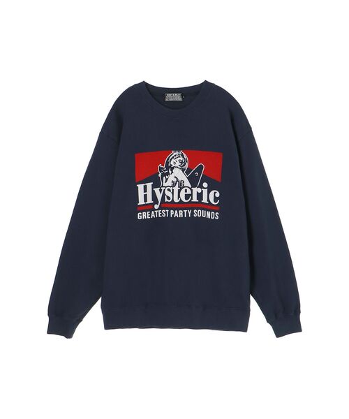HYSTERIC GLAMOUR（ヒステリックグラマー）の「GREATEST PARTY SOUNDS スウェット（スウェット・メンズ・トップグレー/ブラック/ネイビー・LARGE/MEDIUM/SMALL/X-LARGE）」の3枚目の写真