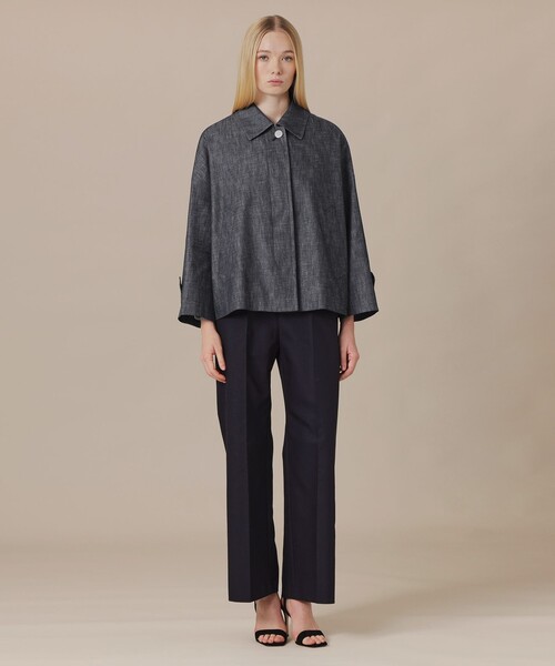 MACKINTOSH LONDON（マッキントッシュ ロンドン）の「【ROSLEY/ロズリー】デニムステンカラーショートコート（ステンカラーコート・レディース・ネイビー・38）」の10枚目の写真