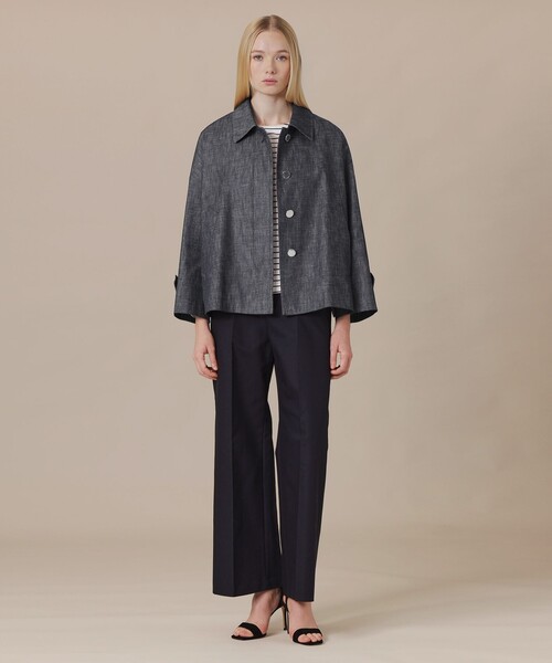 MACKINTOSH LONDON（マッキントッシュ ロンドン）の「【ROSLEY/ロズリー】デニムステンカラーショートコート（ステンカラーコート・レディース・ネイビー・38）」の9枚目の写真