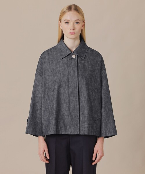 MACKINTOSH LONDON（マッキントッシュ ロンドン）の「【ROSLEY/ロズリー】デニムステンカラーショートコート（ステンカラーコート・レディース・ネイビー・38）」の8枚目の写真