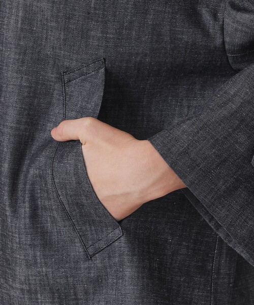 MACKINTOSH LONDON（マッキントッシュ ロンドン）の「【ROSLEY/ロズリー】デニムステンカラーショートコート（ステンカラーコート・レディース・ネイビー・38）」の5枚目の写真