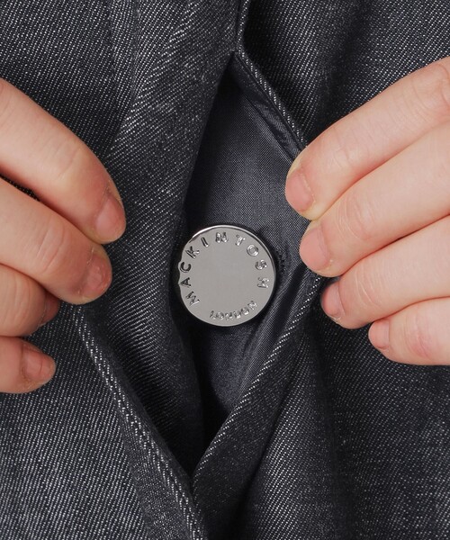 MACKINTOSH LONDON（マッキントッシュ ロンドン）の「【ROSLEY/ロズリー】デニムステンカラーショートコート（ステンカラーコート・レディース・ネイビー・38）」の4枚目の写真