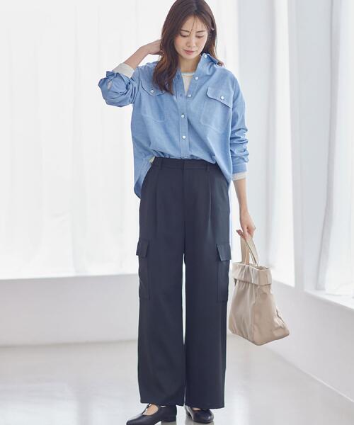 Reflect（リフレクト）の「ストレートワイドカーゴパンツ（その他パンツ・レディース・オリーブ/ナチュラル/ブラック・11/09/07）」の12枚目の写真